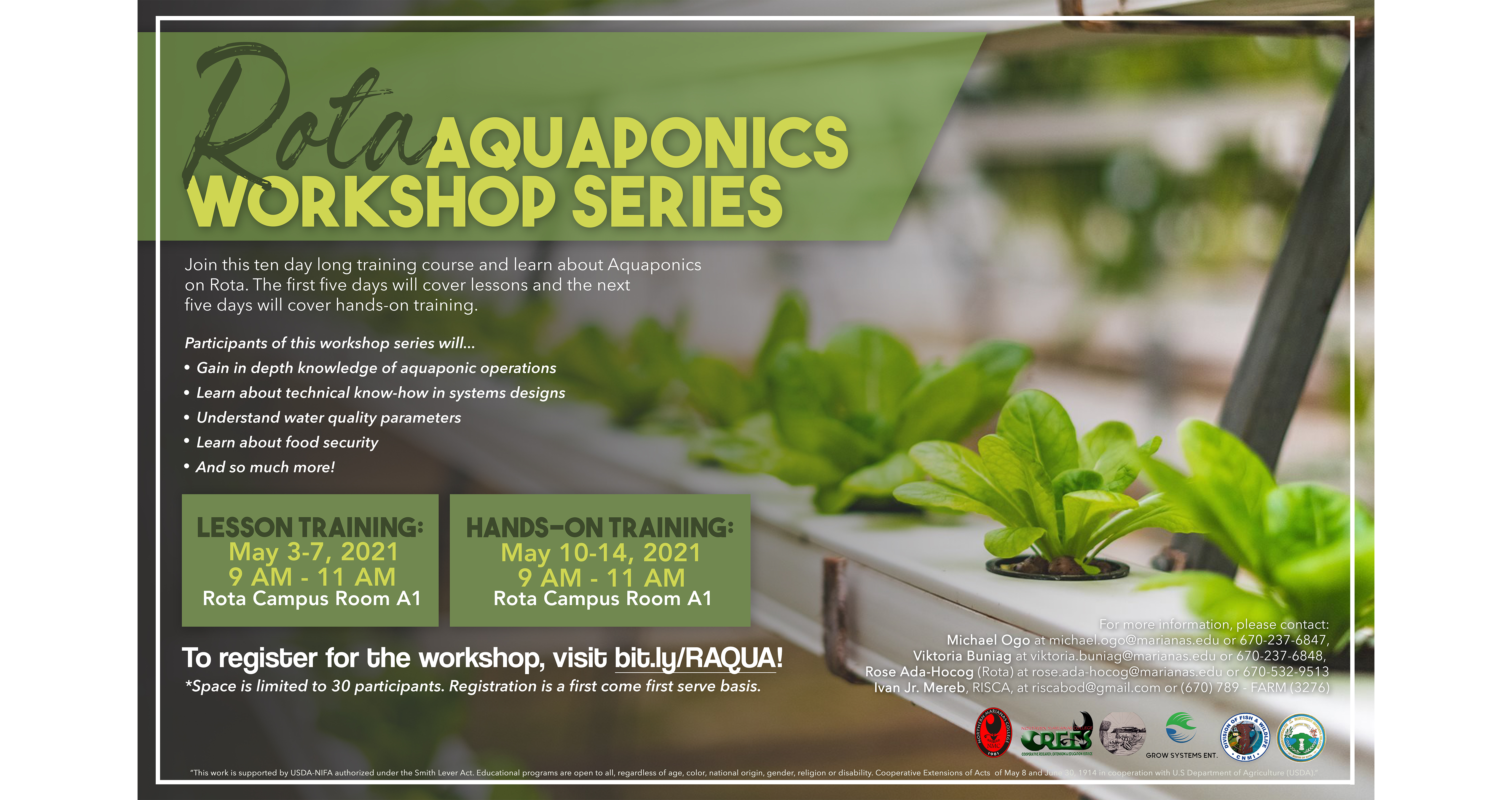 Rota Aquaponics Workshop Series